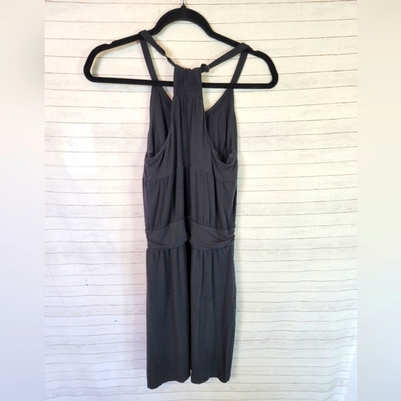 ATHLETA RACER BACK HALTER BLACK DRESS W POCKETS, SZ SMALL - Picture 6 of 9